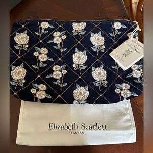 Elizabeth Scarlett Exclusive Camelia Flower Everyday Pouch with Dust Bag NWT